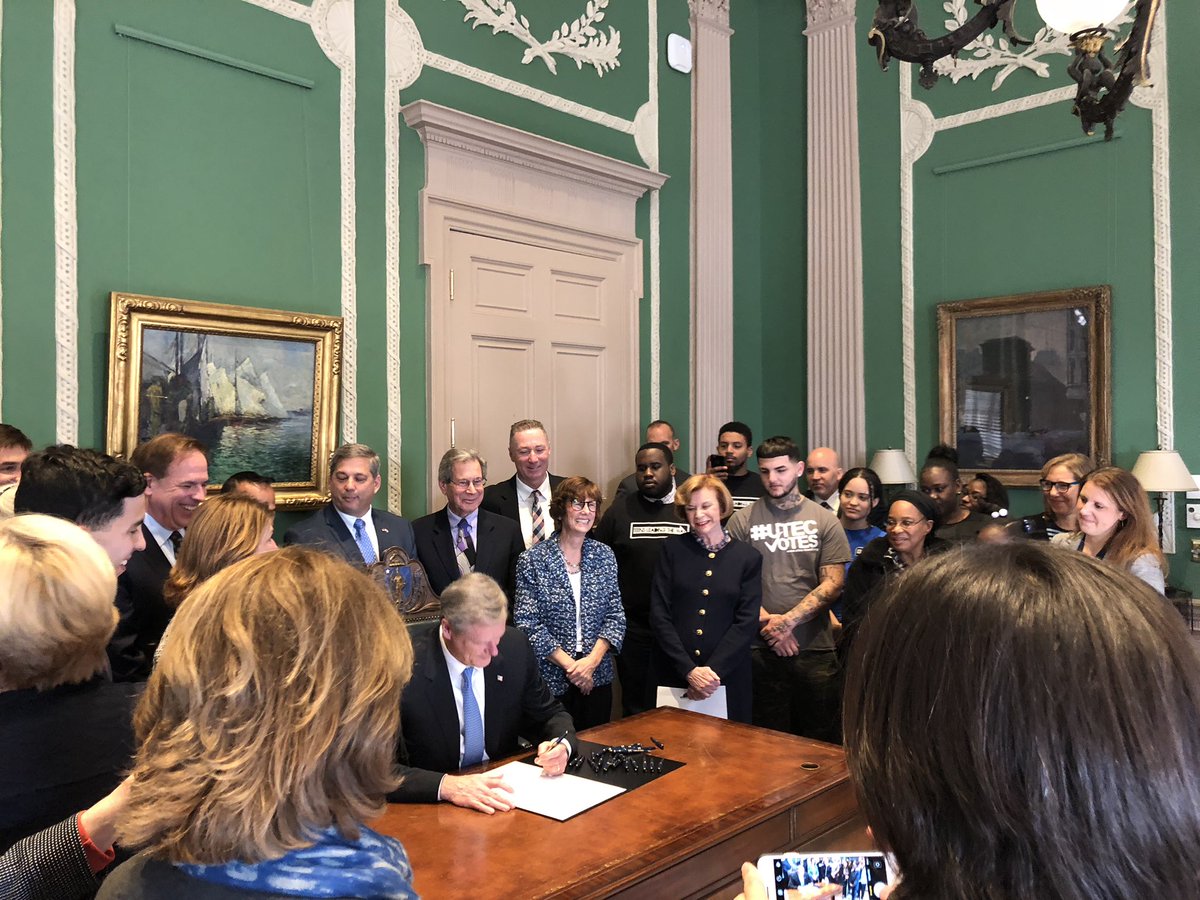 Gov. baker signs the Civics Education bill into law