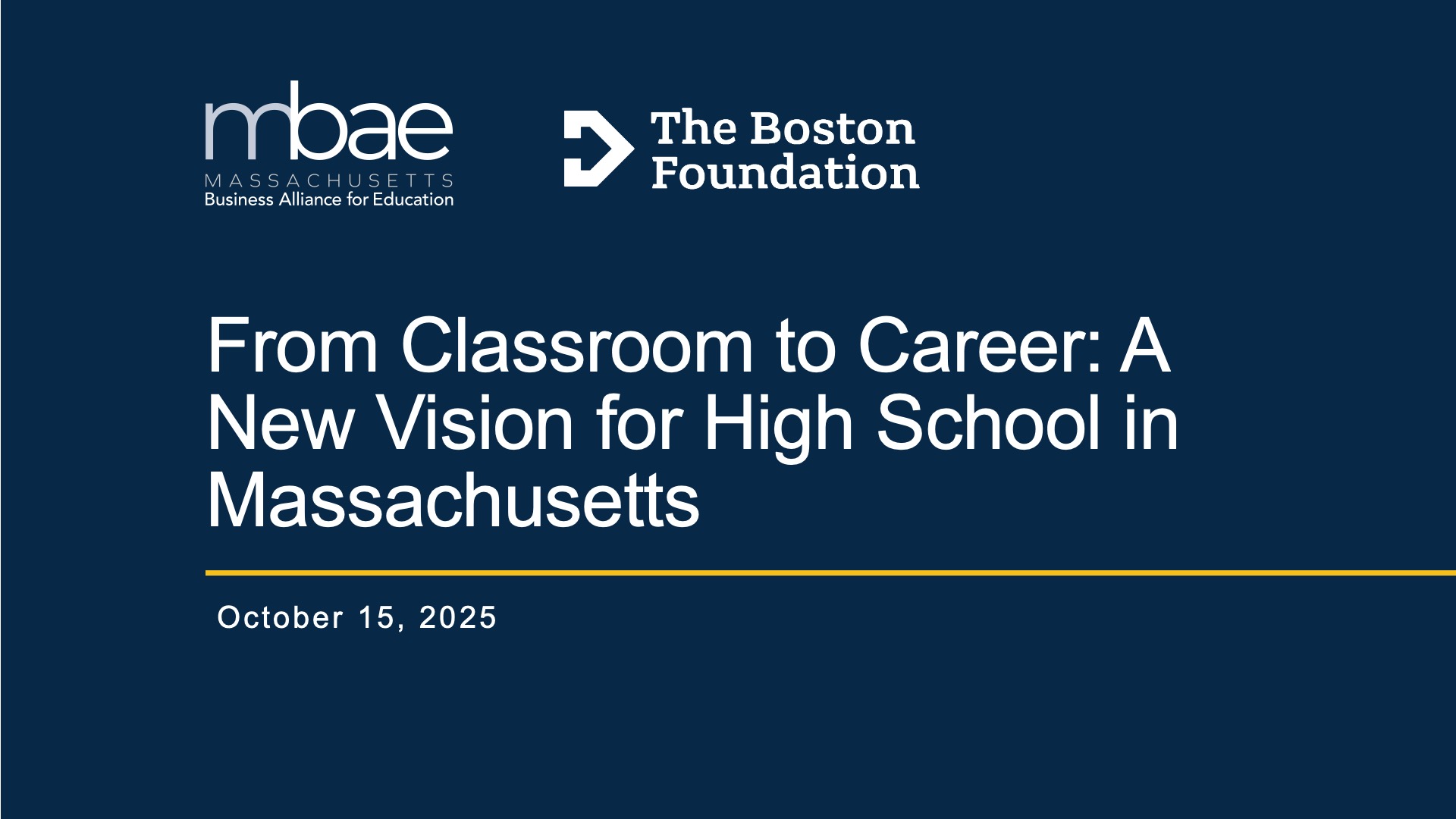 From Classroom to Career Intro Slide