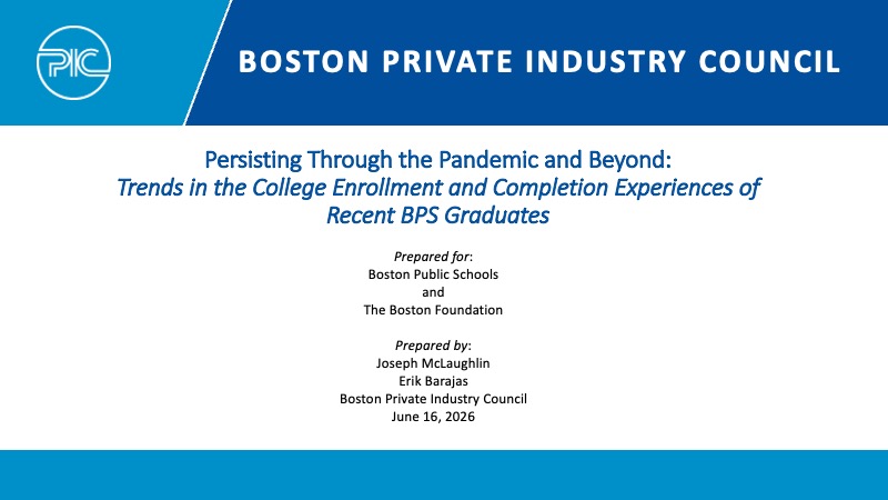 Cover slide for Boston PIC presentation