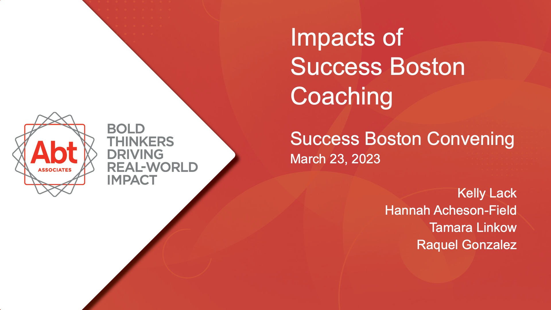 Abt Associates presentation cover slide