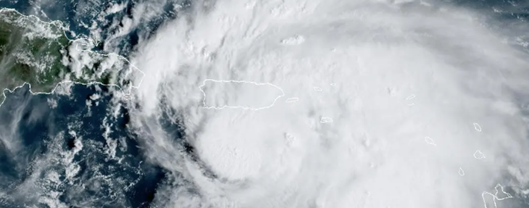Hurricane Fiona satellite image
