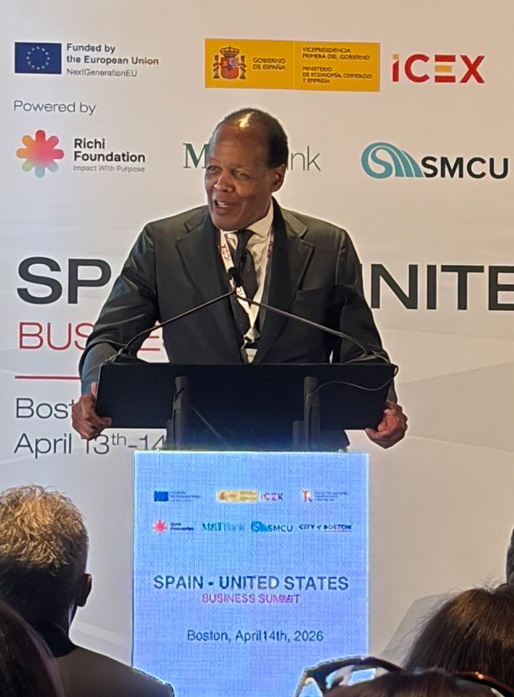 Lee Pelton at Boston Spain event April 2026