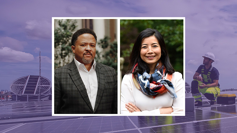 Orlando Watkins and Tracy Palandjian