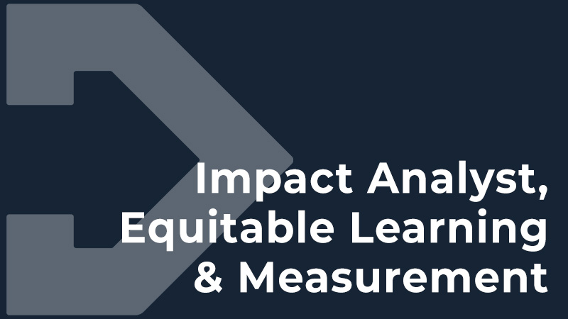 Impact Analyst, Equitable Learning & Measurement