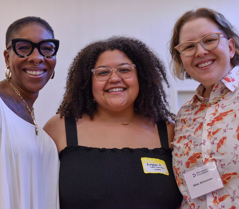 A group poses for a photo at at an Equality Fund event