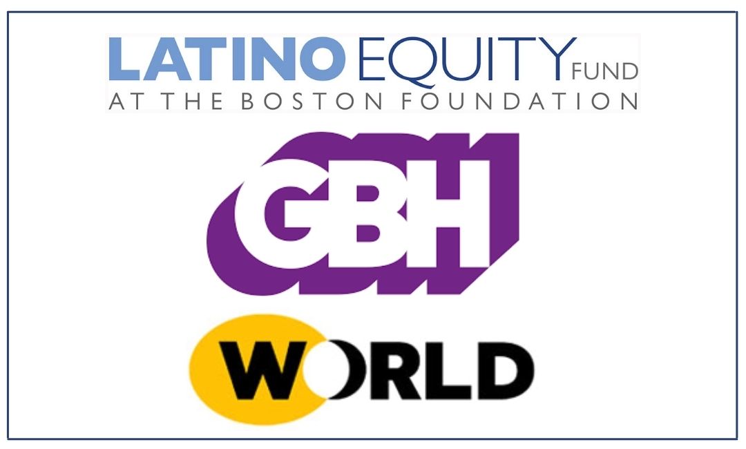 The Latino Equity Fun, GBH, and World Channel logos