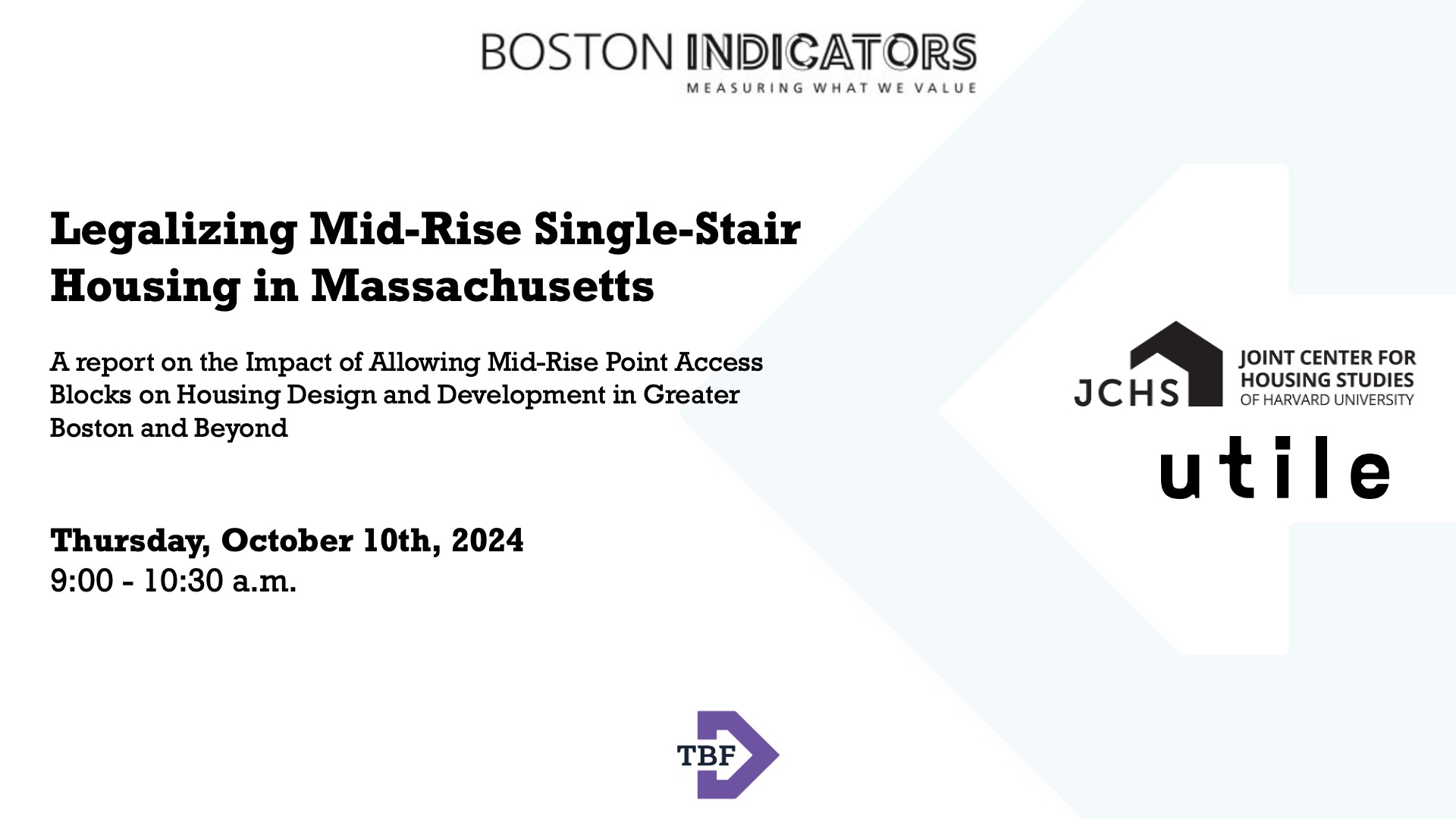 Opening slide from Single Stair presentation deck