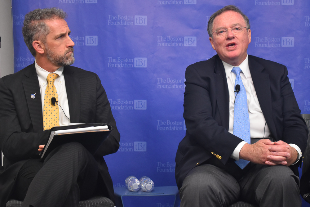 NECC President Lane Glenn and Mass. Competitive Partnership President Dan O'Connell