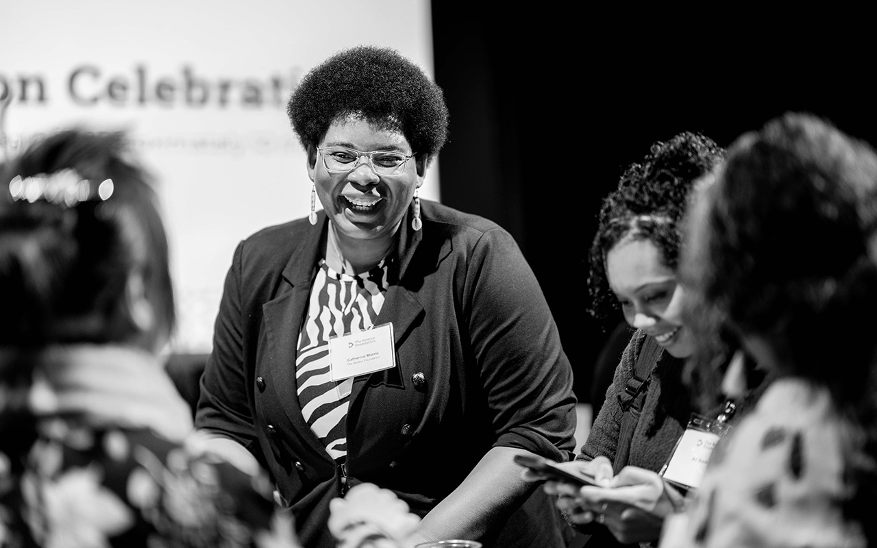 Candid photo of Catherine Morris at the LAB celebration