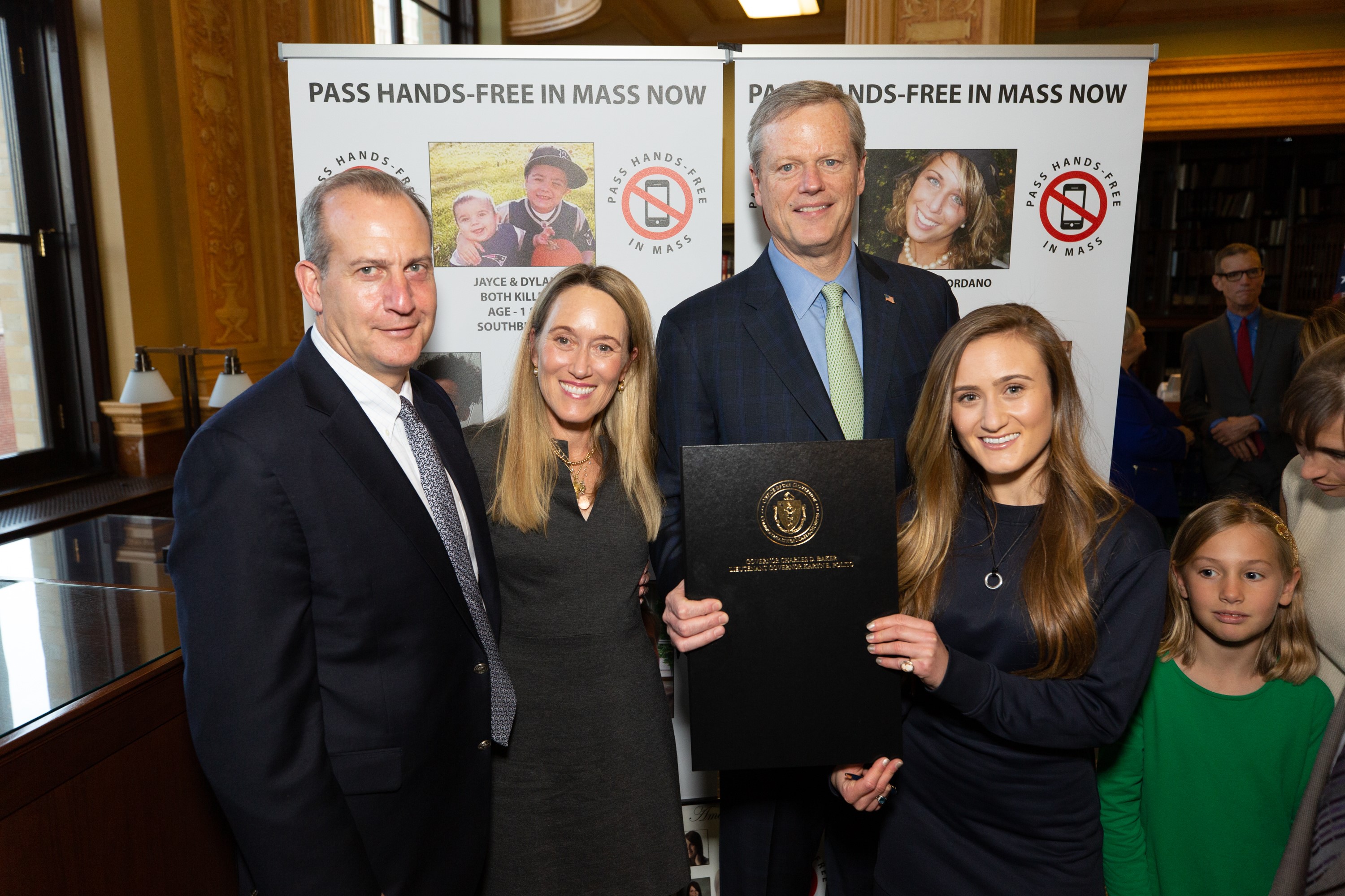 Levitan family with Gov Charlie Baker