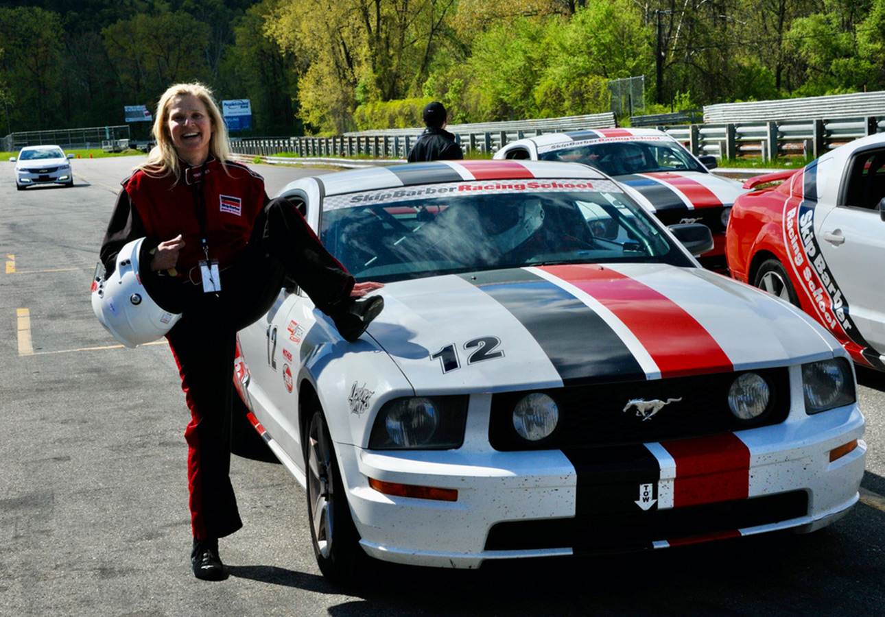 Lisa Harbury Lerner with car