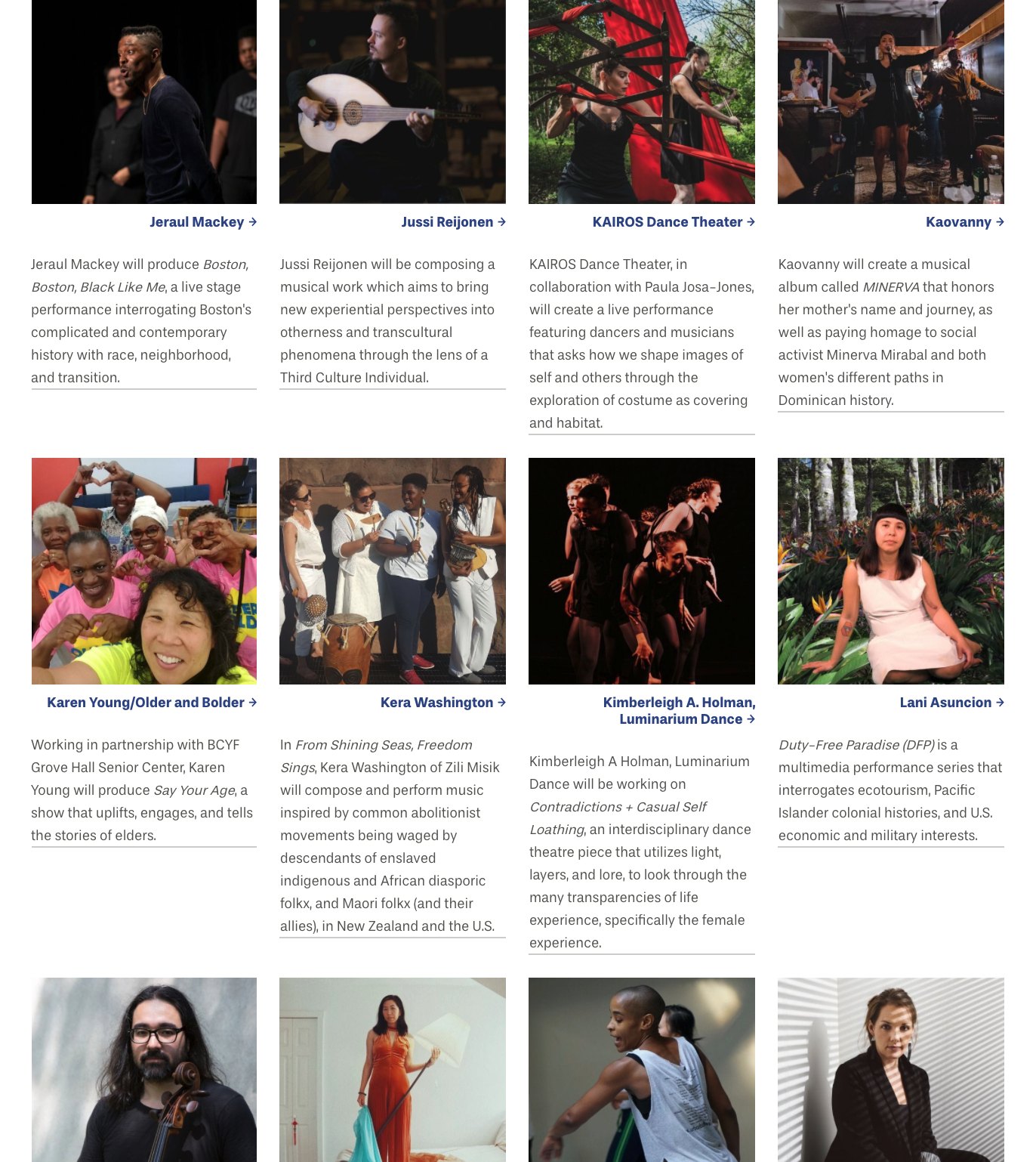 Selection from 2020 LAB page