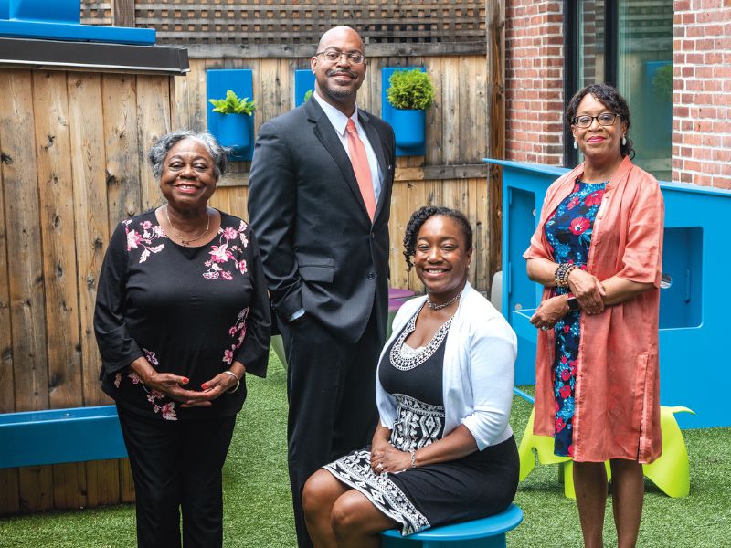 The Tartt extended family from left: Mary L. Reed, 2nd Generation; Ken Reed, 3rd Generation; Nida Wright Adjetey, 4th Generation; and Wanda Geer, 3rd Generation   Photo: Richard Howard