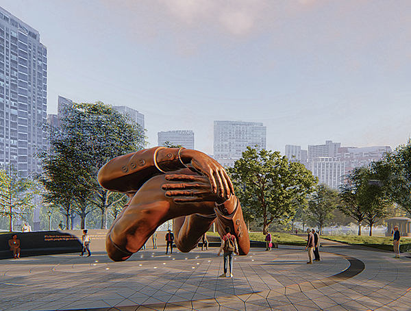 A rendering of Embrace memorial in Boston Common