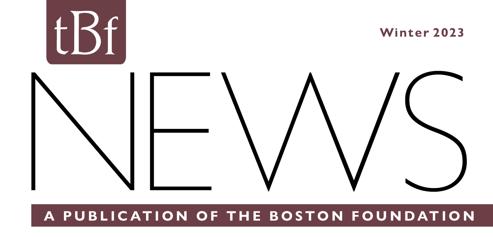 Masthead of Winter 2023 TBF News