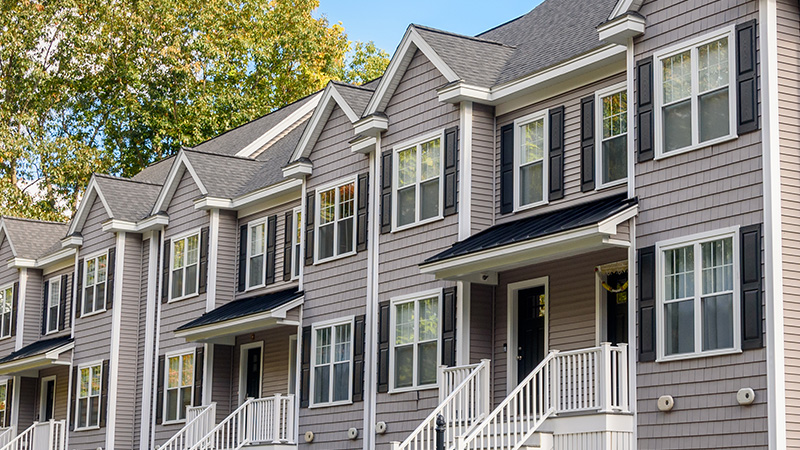 Newly constructed row houses