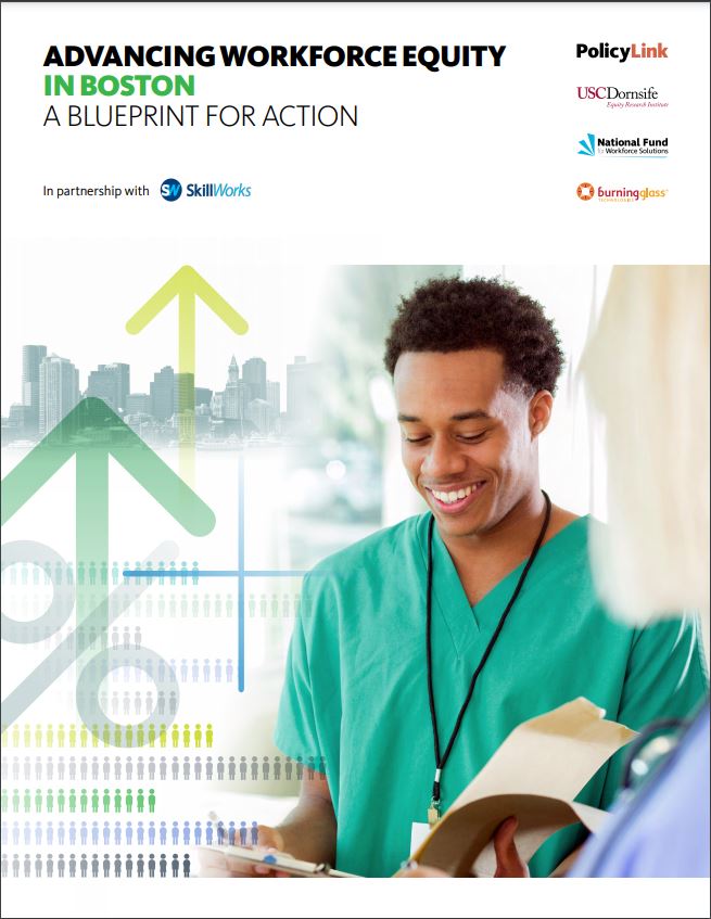 Report cover for Advancing Workforce Equity in Boston