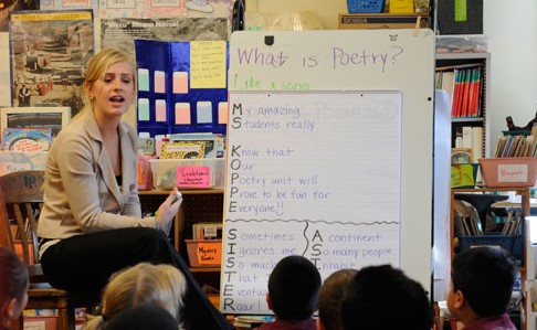 teacher in elementary school