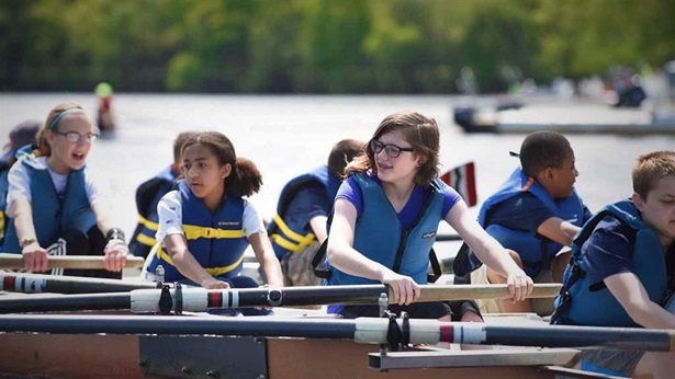 Middle Schoolers row at CRI