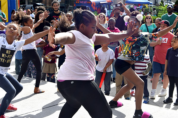 Dancers at the Port Arts Festival