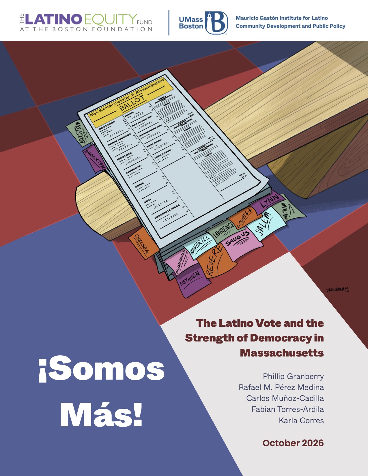 The cover of Somos Mas Latino Voting report