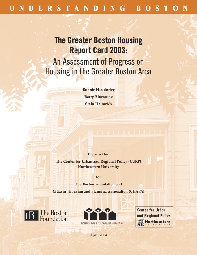 Greater Boston Housing Report Card 2003