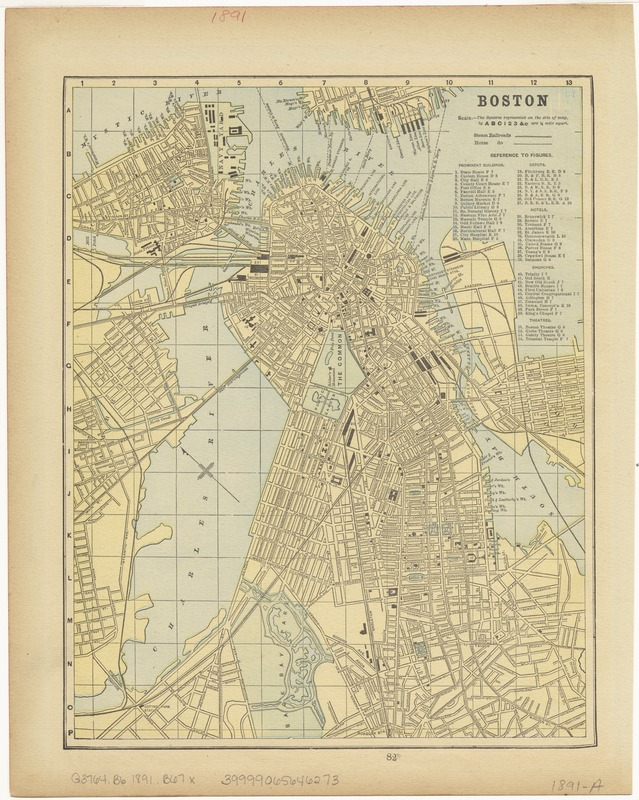 1891 Boston map