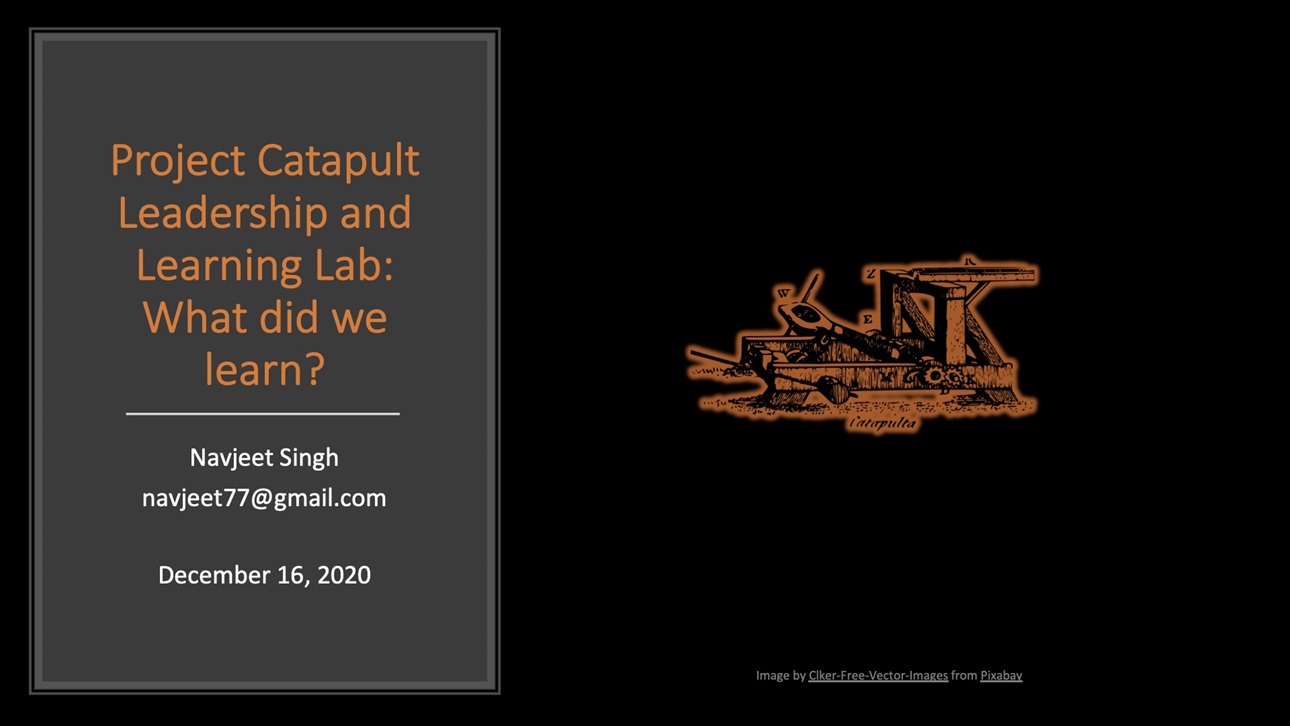Cover Slide for the Catapult evaluation slide deck